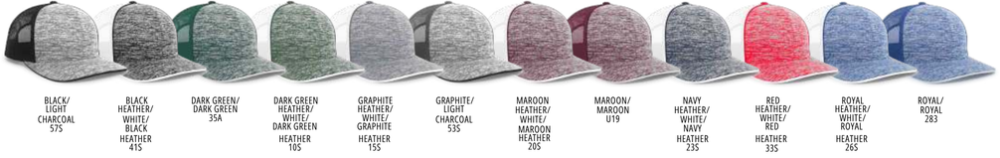 Pacific 106C Aggressive Heather Trucker Hat Colors