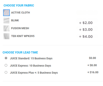 Champro Juice sublimated uniform material 