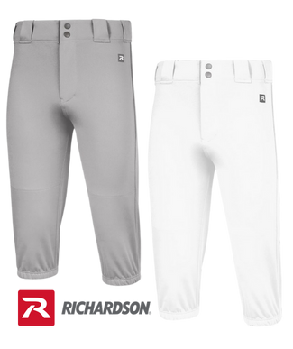 Richardson PTS Baseball Knicker Pant featuring a classic below-the-knee design, a secure Flex-Grip waistband, and durable fabric built to withstand the demands of the game while providing unmatched comfort and mobility.