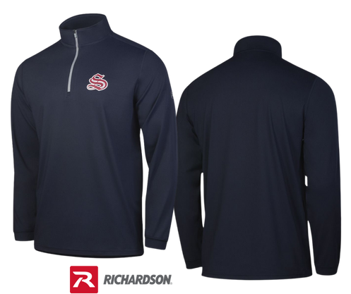 Richardson Vertex Quarter-Zip Pullover featuring a sleek athletic fit, lightweight moisture-wicking fabric, and a quarter-zip design for adjustable ventilation and versatile performance on and off the field.