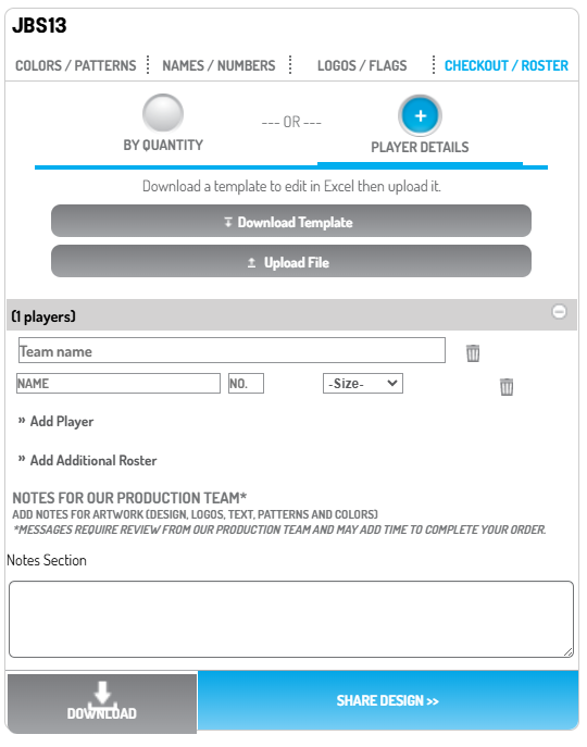 Champro Sublimated Baseball Uniform Order Form