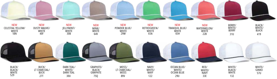 P423 Hat Colors