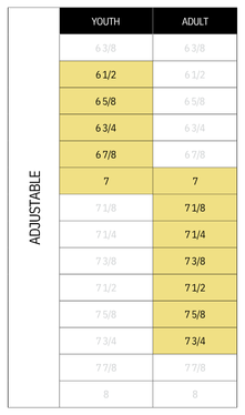 Pacific Headwear Adjustable Hat Sizing