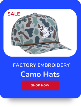 Custom Camo Hats at Graham Sporting Goods Camo Hats with Custom Embroidery