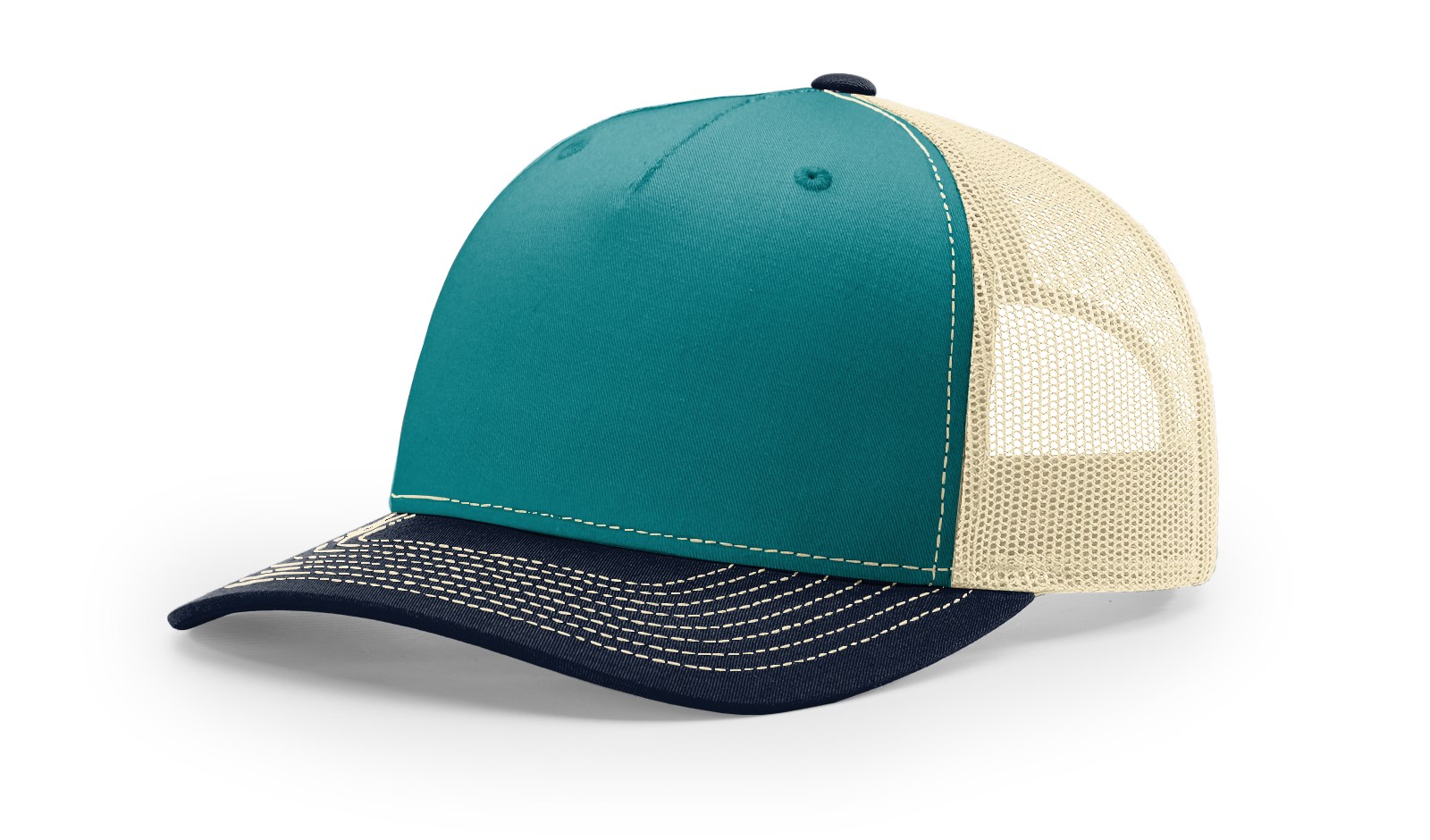 Retro Vintage Style Ford Patch Richardson 112 Trucker Mesh Snapback Cap Hat Blue Ford Hat, Ford Trucker Hat, Blue Ford Motors Racing Vintage  main image 2
