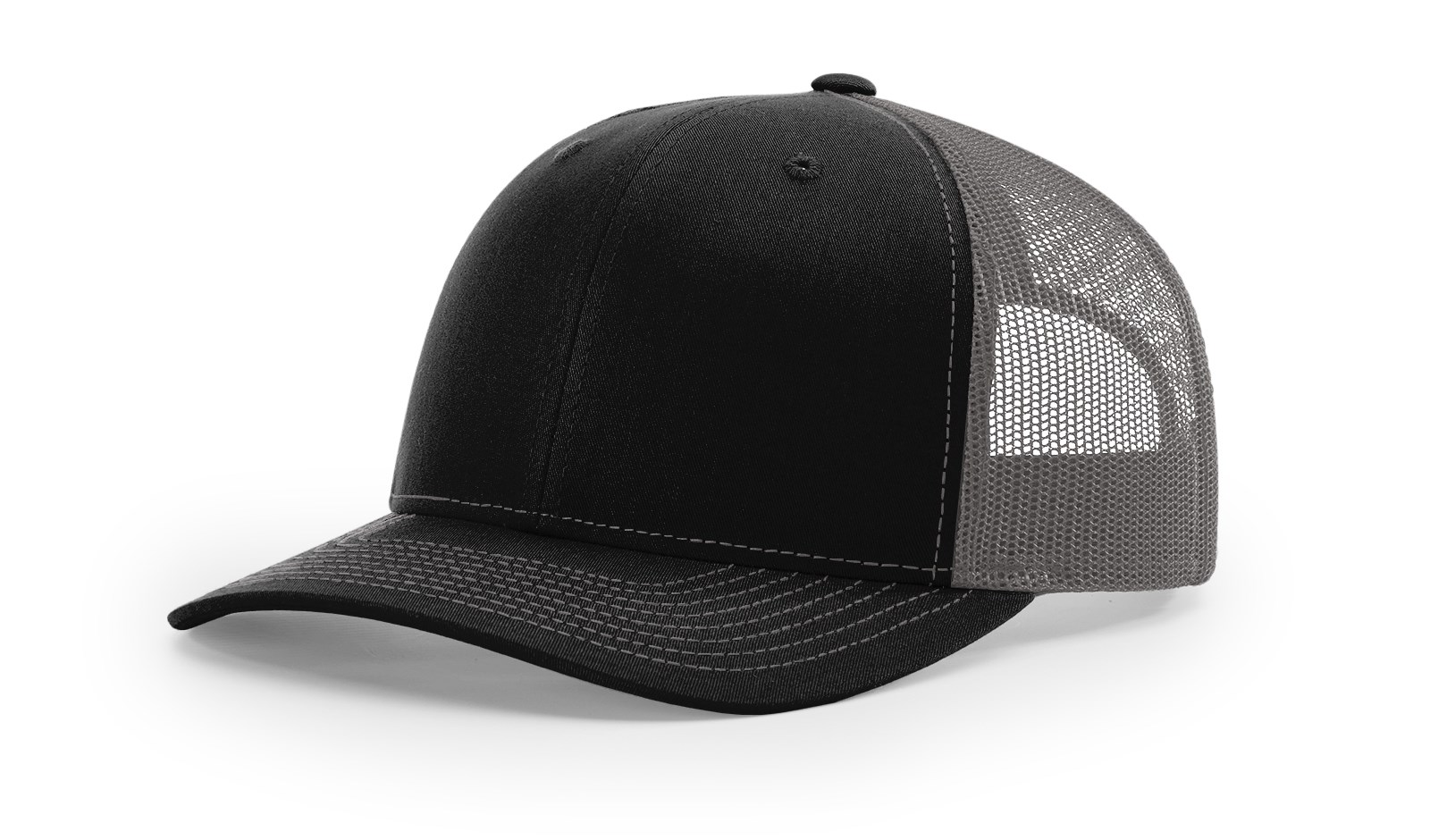 Richardson 112RE Black/Charcoal Wholesale Trucker Mesh Snapback
