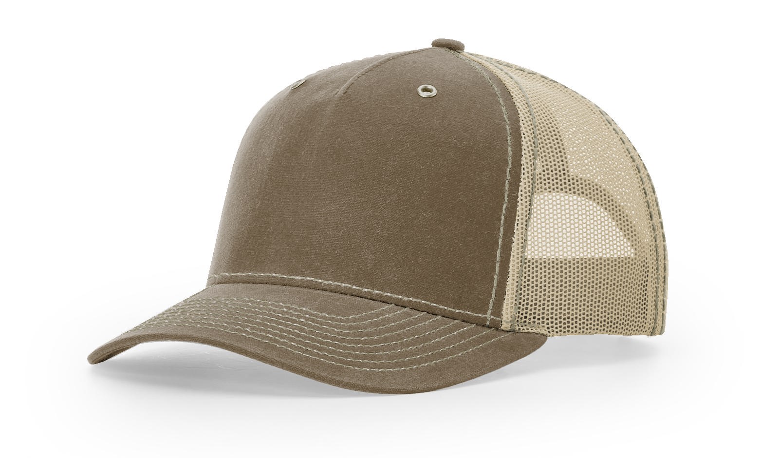 Richardson 112WH Buck/Khaki Wholesale Hawthrone Trucker Mesh