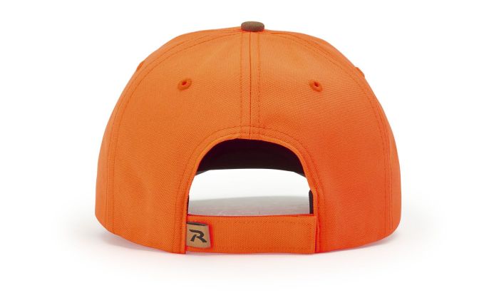 Authentic Headwear ‘The Duke’ Washed Trucker Cap – Adjustable Hook & Loop, Black/Orange, Structured Fit