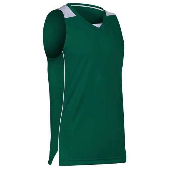 CHAMPRO Women's Large Muscle Basketball Jersey - White/Navy
