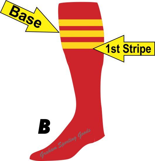 D TCK Elite Baseball Football Knee High Striped Socks Graphite Sedona Red, 