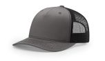 Richardson 112FP Charcoal Black Trucker Mesh Hat