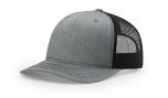 Richardson 112FP Heather Grey/Black Trucker Mesh Hat