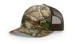 Richardson 112PFP Realtree Edge/Brown Trucker Mesh Hat