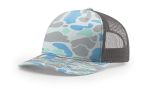 Richardson 112PFP Saltwater Duck Camo Charcoal Trucker Mesh Hat