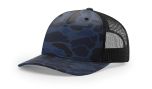 Richardson 112PFP Admiral Duck Camo Black Trucker Mesh Hat