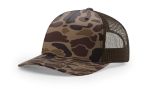 Richardson 112 PFP Bark Duck Camo Brown Trucker Mesh Hat