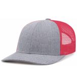 Pacific Headwear 210C Grey Heather Red Grey Heather
