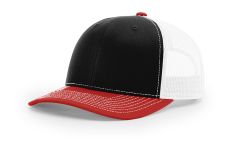Richardson 112 Wholesale Black/White/Red Hat