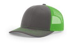 Richardson 112 Wholesale Charcoal/Neon Green Hat