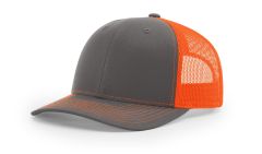 Richardson 112 Wholesale Charcoal/Neon Orange Hat
