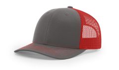 Richardson 112 Wholesale Charcoal/Red Hat
