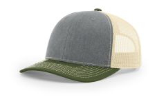 Richardson 112 Wholesale Heather Grey/Birch/Army Olive Hat