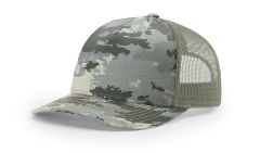 Custom Richardson 112PFP Camo Trucker Hat with Front Embroidery