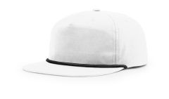 Richardson 256 White/Black Hat with Rope FREE SHIPPING