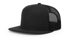 Richardson 511 Black Wool Blend Flat Bill Trucker Mesh Snapback Hat FREE SHIPPING