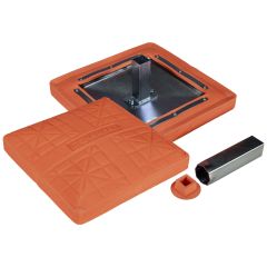 CHAMPRO 15" X 15" X 3" ORANGE SAFETY BASE B003 FREE SHIPPING