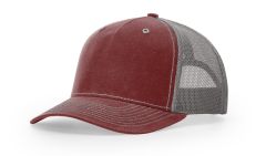 112WH Burnt Red/Charcoal Hawthrone Trucker Mesh Adjustable Hat by Richardson FREE SHIPPING