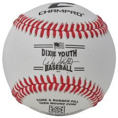 CHAMPRO DIXIE LEAGUE APPROVED BASEBALL - FULL GRAIN LEATHER COVER - CATEGORY 1 CBB-200DYL 1(dozen)