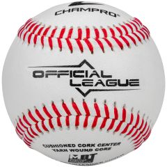 CHAMPRO OFFICIAL LEAGUE - DOUBLE CUSHION CORK CORE - FULL GRAIN LEATHER COVER CBB-300 1(dozen) FREE SHIPPING