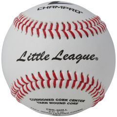 CHAMPRO LITTLE LEAGUE® - DOUBLE CUSHION CORK CORE - FULL GRAIN LEATHER COVER CBB-300LL 1-(Dozen) FREE SHIPPING