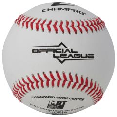 CHAMPRO OFFICIAL LEAGUE - DOUBLE CUSHION CORK CORE - FULL GRAIN LEATHER COVER - FLAT SEAM CBB-301 1(dozen)FREE SHIPPING