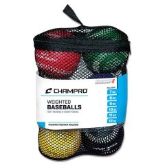 CHAMPRO WEIGHTED TRAINING BASEBALLS - TEAM SET CBB7S