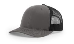 Richardson 112RE Charcoal/Black Trucker Mesh Snapback Hat FREE SHIPPING