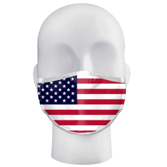 American Flag Face Mask 3-ply Sublimated Mask