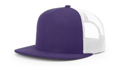 Richardson 511 Purple/White Wool Blend Flat Bill Trucker Mesh Snapback Hat FREE SHIPPING