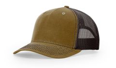 112WH Whiskey/Brown Hawthrone Trucker Mesh Adjustable Hat by Richardson FREE SHIPPING