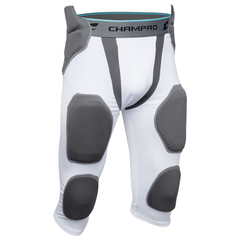 Champro Blocker Pantaloni Da Football Uomo – Poliestere/spandex, 5 Pannelli, Tasche Per Protezioni, Nero