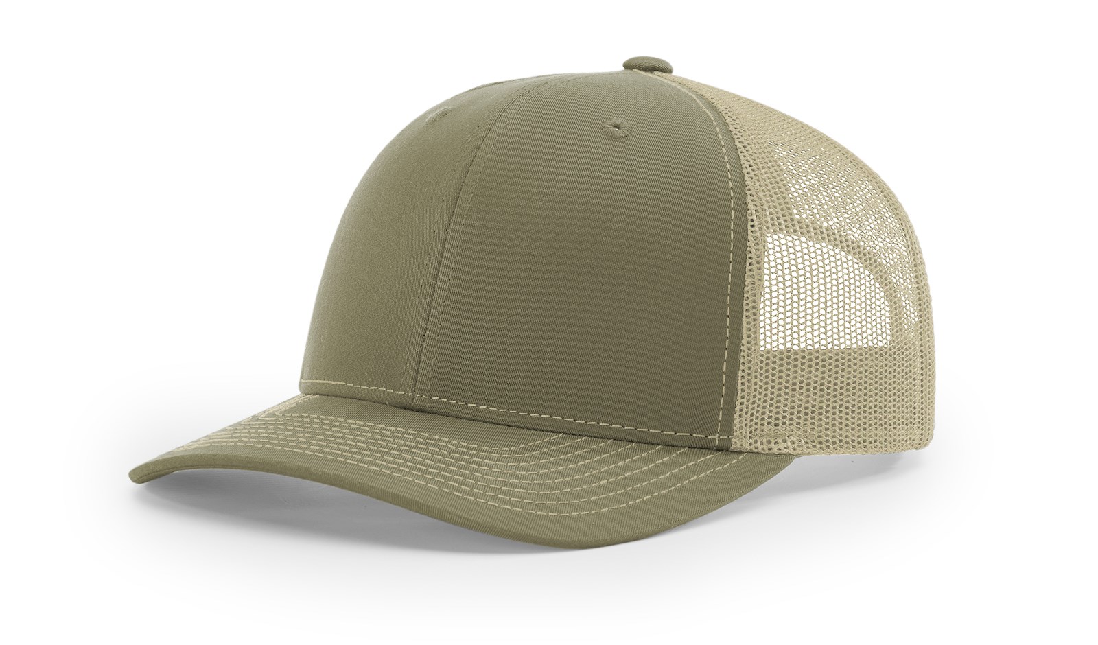 Richardson 112RE Loden/Khaki Wholesale Trucker Mesh Snapback Hat