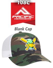 BUY NEW DIGITAL CAMO TRUCKER MESH Adjustable HAT 108C. BY PACIFIC HEADWEAR.  Crown: Structured Pro crown | Pro-Stitched finish | Adjustable snap-back  Visor: U-Shape Visor technology | Self material undervisor	 Sweatband: n/a	 Closure: Plastic snap adjustable	 Sizes: Adult | One size fits most  U-Shape Visor: Whether flat or curved our 'U-Shape' visor allows you to shape it how you want it.  Colors: Army - Army/Black - Black Heather/Black - Black Heather/White - Desert - Grey Heather/Black -  Gray Heather/White - Military Green - Plaid Black/White - Plaid Dark Green/White - Plaid Navy - White Plaid Red/White - Snow.