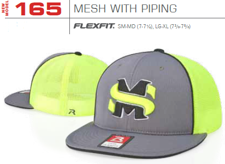 Buy 165 Pulse Mesh with Piping FlexFit Hat by Richardson Caps