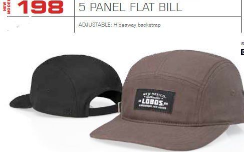 198 5 Panel Flat Bill Hat by Richardson Caps