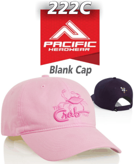 BUY 222C Ladies Twill Hat by Pacific Headwear. Crown: Unstructured | Sized smaller for women | Pro-Stitched finish | Adjustable Velcro back.
Visor: Pre-curved | Khaki undervisor.
Sweatband: Contrasting color self material (3-part comfort fit).
Closure: Self-material with Velcro closure.
Sizes: Adult | Velcro adjustable | One size fits most. 