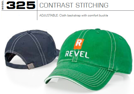 Buy 325 Garmnet Washed Contrast Stitching Adjustable Hat by Richardson Caps