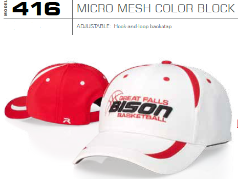 Buy 416 Micro Mesh Color Block Adjustable Hat by Richardson Caps