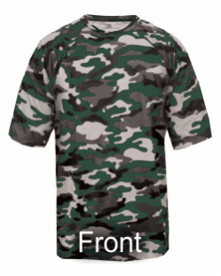 BUY CAMO BASEBALL JERSEY. CAMO PERFORMANCE JERSEY. CAMO SHIRT. BY BADGER SPORT STYLE NUMBER 4181. Shipping: Orders will Ship same business day if purchased before 1:00pm EST (Monday-Friday). If you purchase after this time your order will ship next business day. Excluding holidays. Tracking Numbers will be emailed the business day after your order ships. (tracking numbers are sent to the email you provide at checkout). If you Buy and the item or part of your order is out of stock we will email you the same business day to the email provided at checkout. We will email options to help and let you know when new inventory is expected in. (we try to update inventory levels daily). WHERE TO BUY PERFORMANCE CAMO SHIRTS? Buy Camo by BADGER SPORT AT GRAHAM SPORTING GOODS. 100% Sublimated polyester moisture management/ antimicrobial performance fabric. Badger sport paneled shoulder for maximum movement. Self-fabric collar - Double-needle hem with tack. Badger heat seal logo on left sleeve.