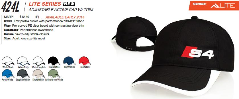 BUY 424L LITE SERIES ADJUSTABLE ACTIVE CAP WITH TRIM. CROWN: LOW PROFILE CROWN WITH PERFORMANCE 